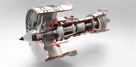 Jet Engine Free 3d Model Cgtrader