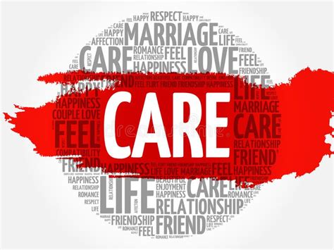 Care Circle Word Cloud Collage Stock Illustration Illustration Of