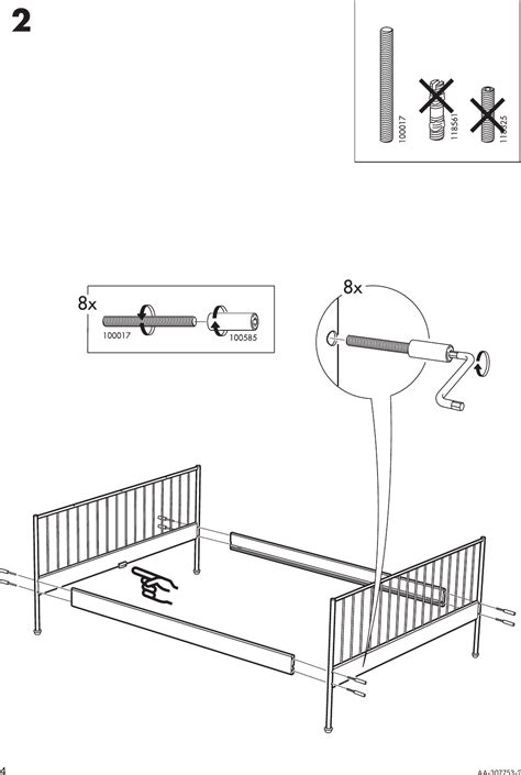 Ikea Leirvik Bed Frame Full Queen King Assembly Instruction