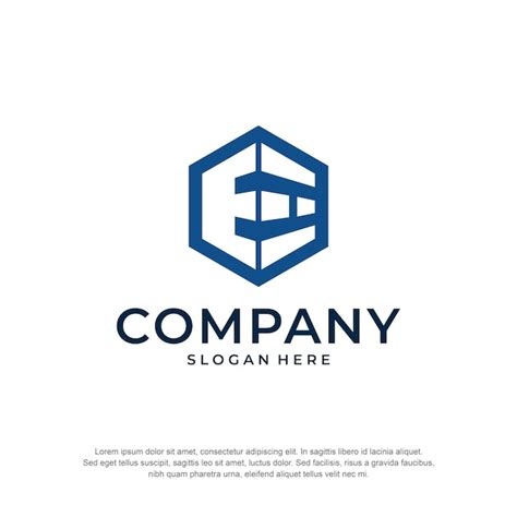 Container Logo Initial E Premium Vektor Premium Vektor