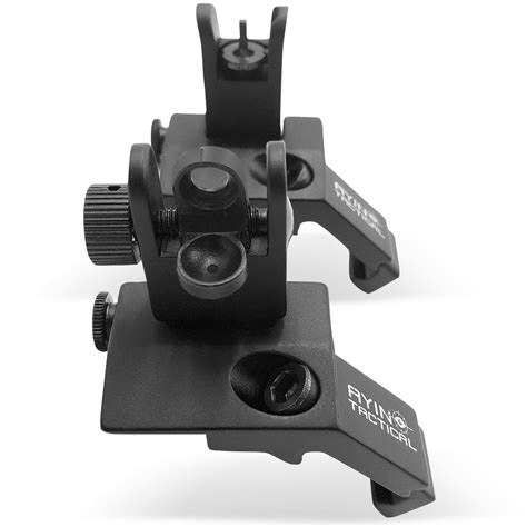 Ayin Tactical 45 Degree Offset Flip Up Iron Sights For Rifle Rapid Tr