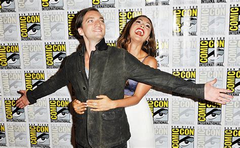 Richard Harmon And Lindsey Morgan At The Media Panel For The 100 The