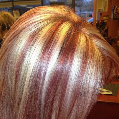 Lowlights work synergistically with highlights to create dimension in your hair. 25 Hottest Blonde Hairstyles with Red Highlights 2017