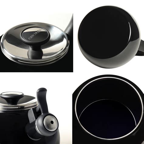 Circulon Enamel On Steel Whistling Tea Kettle 19 Liters Black