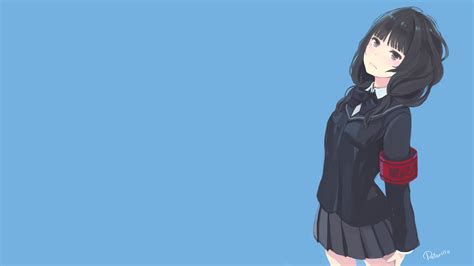 Download 1920x1080 Anime Girl School President Black