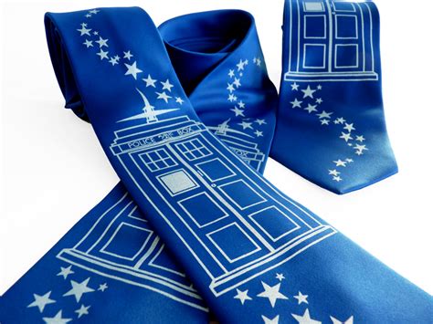 Bigger On The Inside Tie Doctor Who Tardis Inspired Tie · Binary