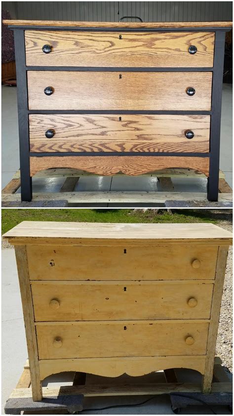 The most common repainted furniture material is metal. Refinished antique dresser from Manistee Mfg Company in ...