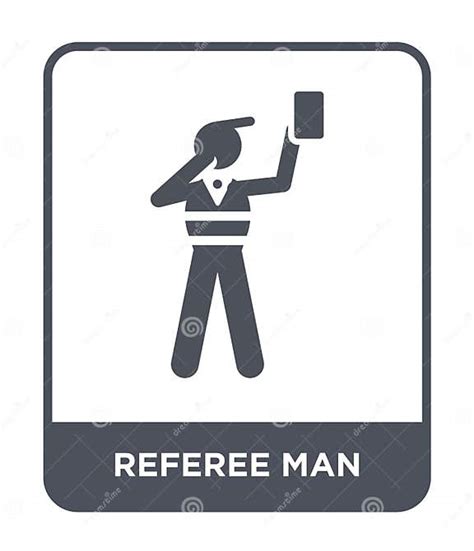 Referee Man Icon In Trendy Design Style Referee Man Icon Isolated On