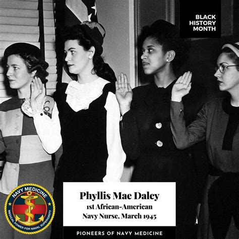 Black Pioneers Of Navy Medicine Phyllis Mae Daley 1st African