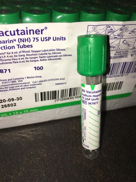 BD Sodium Heparin Vacutainer For Clinical At Rs 6 5 Piece In Delhi ID