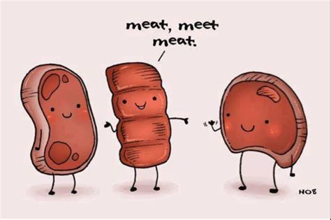 Meat Meet Meat Meat Puns Nice To Meat You Bones Funny