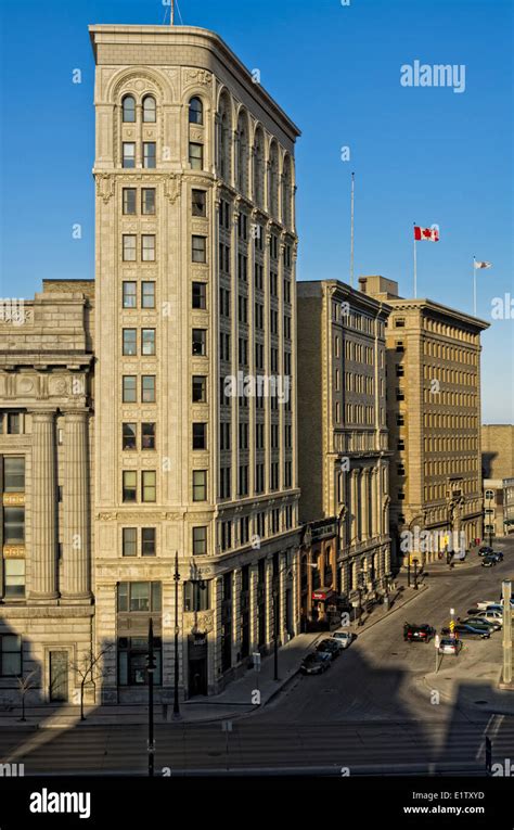 Old Heritage Buildings Along Main Street Downtown Winnipeg Manitoba