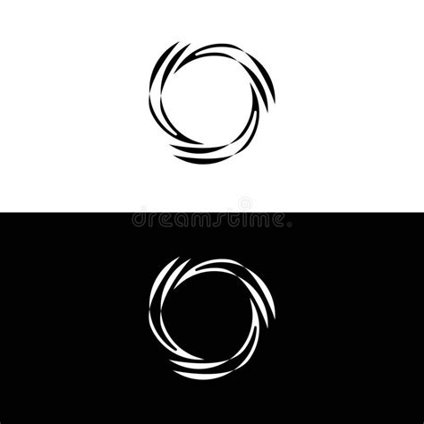 Black And White Circle Logo Design Stock Vector Illustration Of