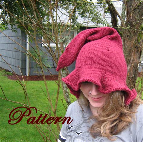womens witch or elf hat pattern adult hat pattern on luulla
