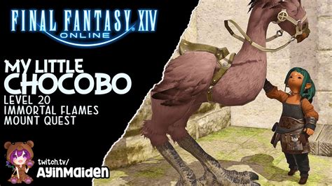 Ffxiv My Little Chocobo Immortal Flames Level 20 Mount Quest