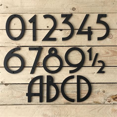 6 Inch Art Deco House Numbers Letters Etsy Art Deco Home House