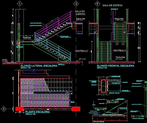 Designing a staircase is no easy task for an architect, as it requires accurate measurements and careful calculations. Steel Staircase With Metal Staircase Details DWG Detail ...
