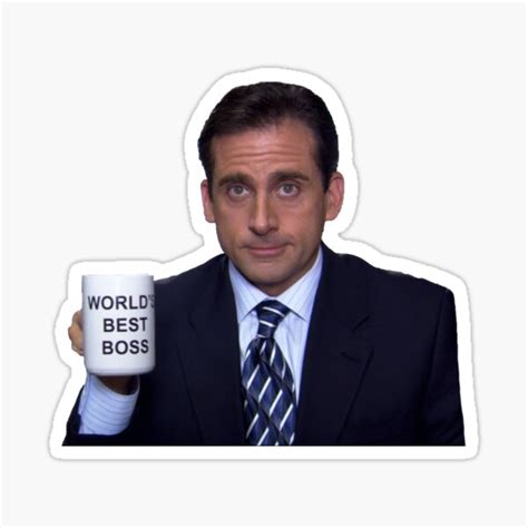 Michael Scott Worlds Best Boss Sticker For Sale By Kateweav
