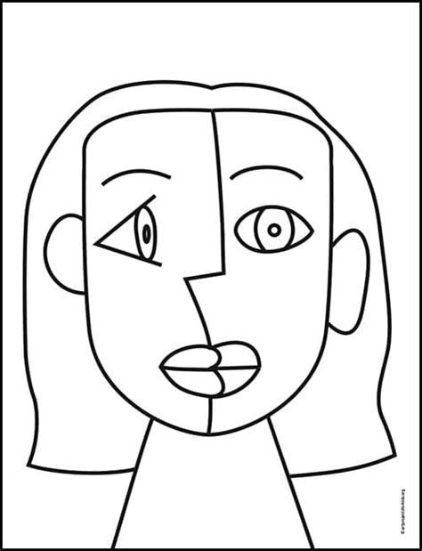 Easy How To Draw A Cubism Portrait Tutorial And Cubism Portrait