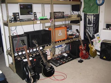 Man Cave Post Your Guitar Rooms Harmony Central Home Studio Music