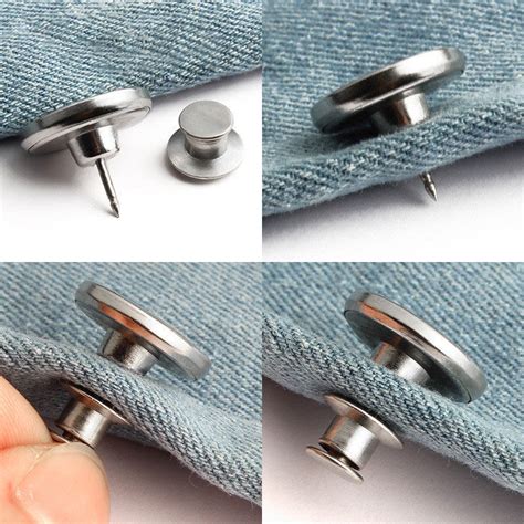 Doreenbeads Metal Detachable Instant Snap Tack Fastener Jeans Buttons