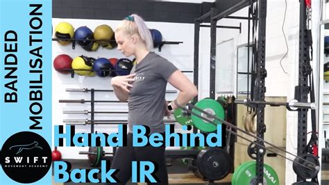 How To Do A Hand Behind Back Internal Rotation Banded Mobilisation Youtube