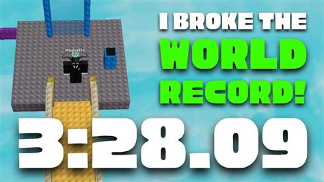 Breaking The World Record For Fastest Obby Speedrun 328 Roblox
