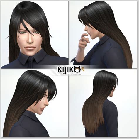 Kijiko Long Straight For Male Sims 4 Downloads