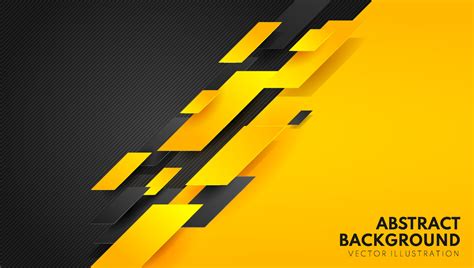Abstract Yellow Orange And Black Contrast Backgroundtech Futuristic