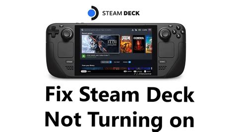 Steam Deck Wont Boot Up Quick Fix Youtube