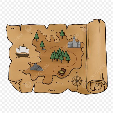Treasure Island Map Clipart