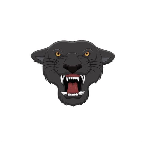 Premium Vector Angry Black Panther Mascot Head