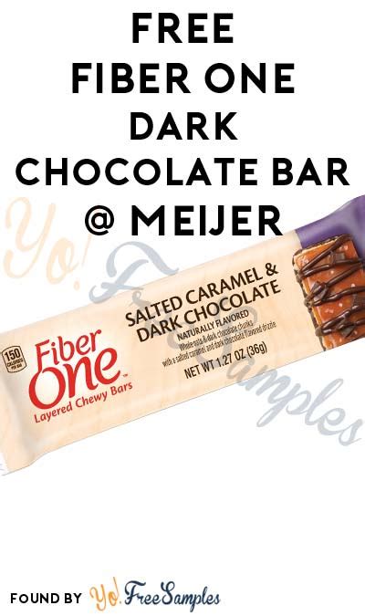free fiber one dark chocolate almond or salted caramel dark chocolate select meijer mperks users
