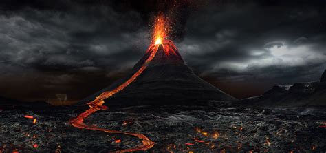 Volcano Background Volcanic Break Out Background Image For Free Download