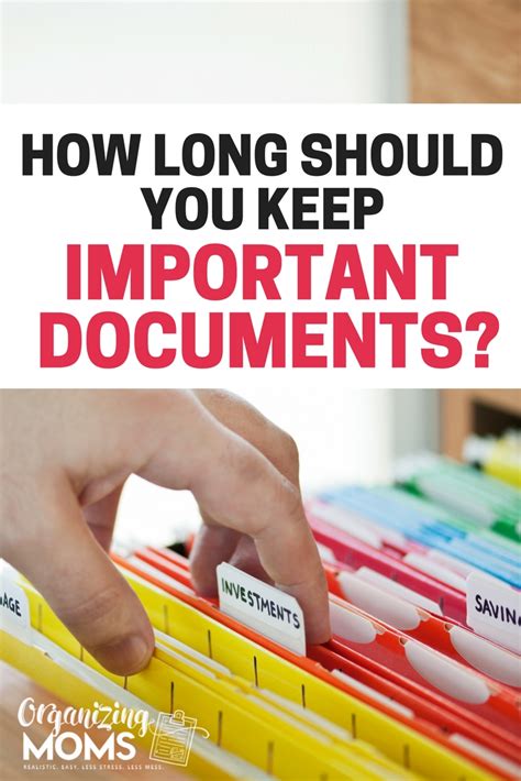 How To Organize Important Paperwork Organizing Moms