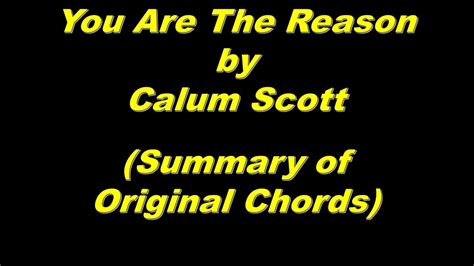 You are the reason chords by calum scott. You are the Reason - Calum Scott (Summary of Original ...