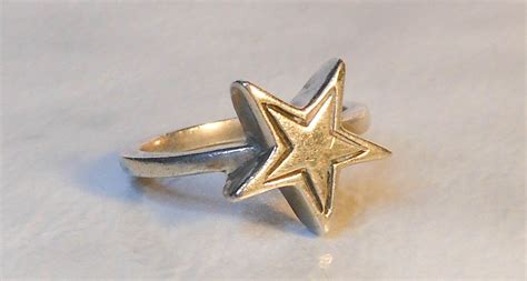 Vintage Sterling Star Ring Size 7 1 2 Etsy Star Ring Sterling