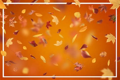 Premium Photo Falling Autumn Leaves Background Abstract Seasonal
