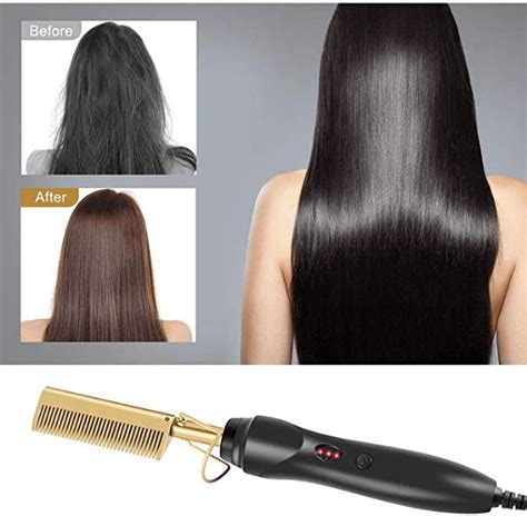 Hot Comb Hair Straightener Electric Straightening Comb For African