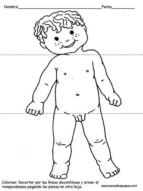 Cuerpo Humano Para Colorear Pintar Niño 720×960 Figura Del
