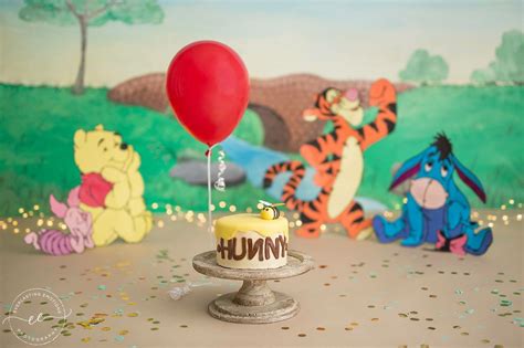 Winnie The Pooh Cake Smash Winnie The Pooh Cake Winnie The Pooh Birthday First Birthday Pictures