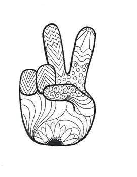 Select from 35919 printable crafts of cartoons, nature, animals, bible and many more. Peace Sign Coloring Page by Miss Zilch | Teachers Pay Teachers