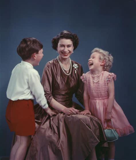 A Relaxed Photo Of Queen Elizabeth Ii With Her Children Prince Charles