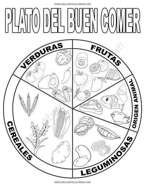 Dibujos Para Colorear Plato Del Buen Comer Imagui Plato Del Buen Comer