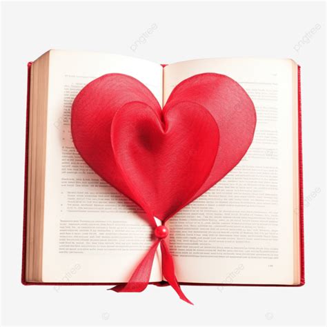 San Valentín Rojo En Las Páginas De Un Libro Antiguo PNG dibujos Regalo De San Valentin