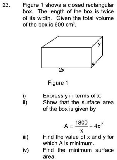Solved Figure Shows A Closed Rectangular Box The Length Of The Box Is