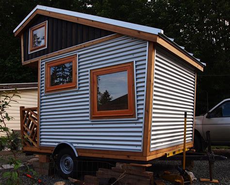 75 Sq Ft Funky Micro Cabin On Wheels Tiny House Pins