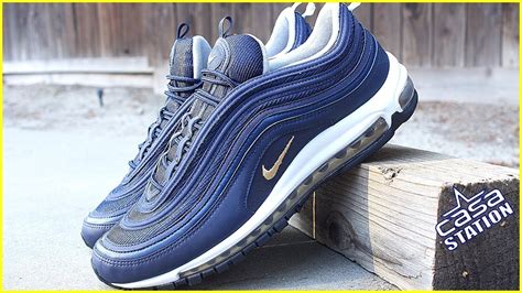 Nike Air Max 97 Midnight Run Midnight Navy Gold Sneaker Review On