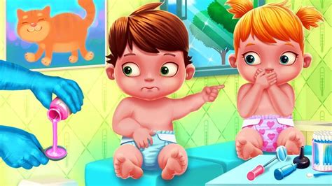 Fun Care Kids Games Baby Twins Adorable Two Play And Learn How To
