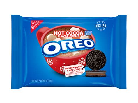 oreo welcomes back hot cocoa chocolate sandwich cookies chew boom